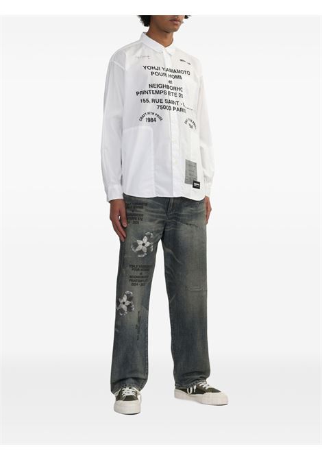 White x Neighborhood printed shirt Yohji yamamoto - men Yohji Yamamoto | HPB950541